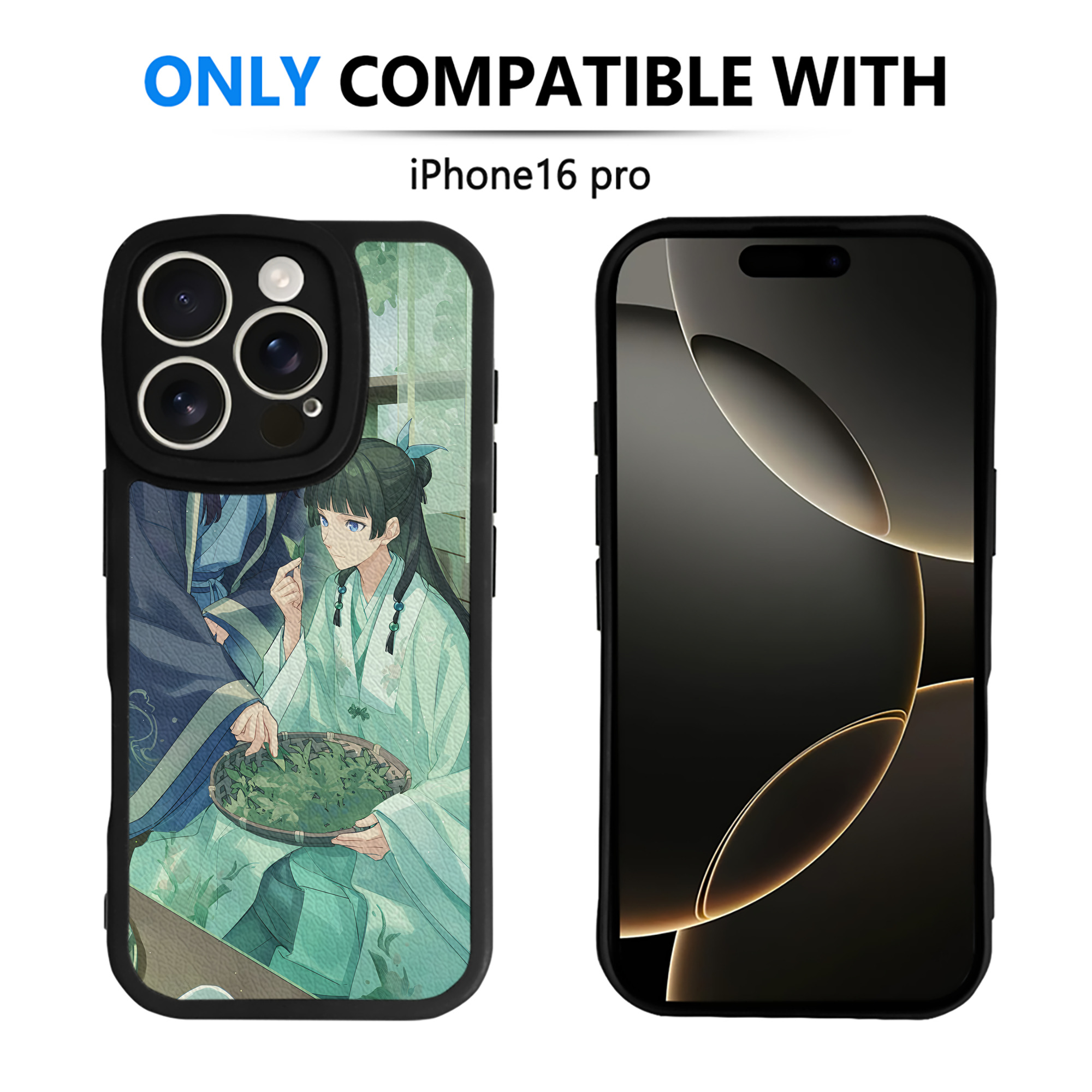 （画像用） 薬屋のひとりごと The Apothecary Diaries 【iPhone 16シリーズ対応】シリコンスマホケース（レザー調） 材質：シリコン
